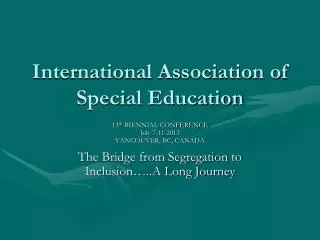 International Association of Special Education