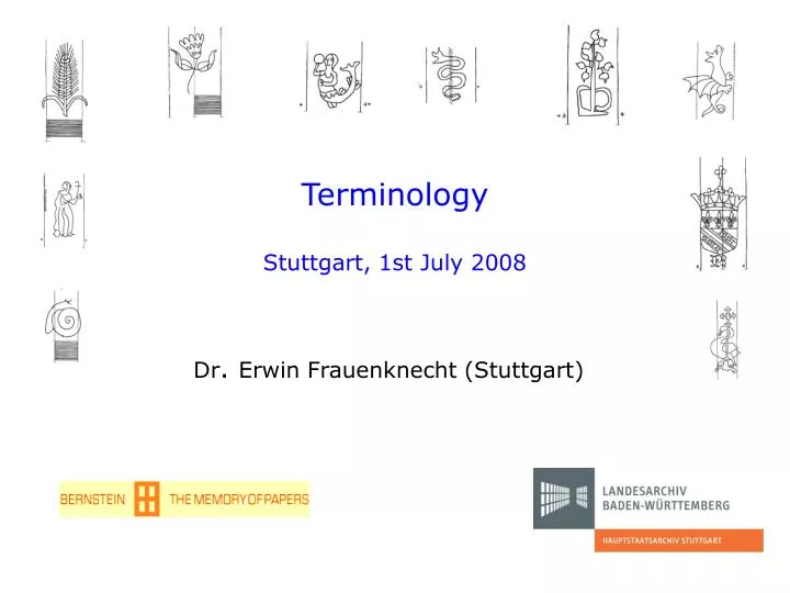 terminology stuttgart 1st july 2008